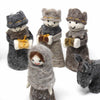 Hand-stitched Felt Nativity Set, 12 Piece Set with Storage