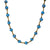 Handcrafted Clay Bead Short Necklace from Haitian Artisans, Blue