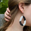 Maasai Bead Zebra Black and White Teardrop Earrings