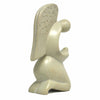 Praying Angel Soapstone Sculpture - Natural Stone