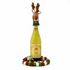 Handmade Felt Reindeer Wine Bottle Toppers, Set of 2