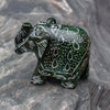 Handmade Elephant Soapstone Incense Holder with Om Stick Incense