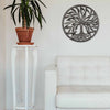 Tree of Life with Two Birds Ringed Haitian Steel Drum Wall Art, 23"