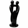 Soapstone Family 2 Parents 1 Child 10 inch- Painted Black