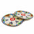 Encantada Handmade Pottery 11.75" Set of 2 Dinner Plates, Dots & Flowers