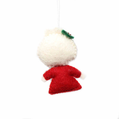 Santa Claus & Mrs. Claus Felt Ornament, Set of 2