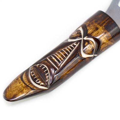 African Bone Bottle Opener, Tiki Mixed Design