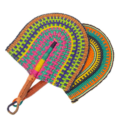 Handwoven Bolga Straw Fans from Ghana