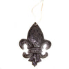 Fleur Des Lis Haitian Metal Drum Christmas Ornaments, Set of 2