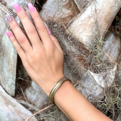 Copper and Brass Cuff Bracelet: Healing Twist