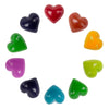 Carved Soapstone Hearts in Assorted Solid Colors, Set of 10