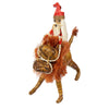 Banana Fiber Santa Riding Lion Small Tabletop Decor