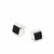 Sterling Silver Black Square Earrings