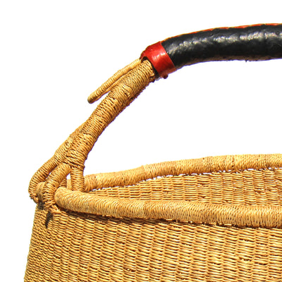 Bolga Market Basket, Extra Large Natural with Neutral Handles