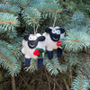 Sheep Handmade Felt Ornaments, Set of 2