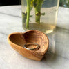 Petite Olive Wood Heart Trinket Bowl