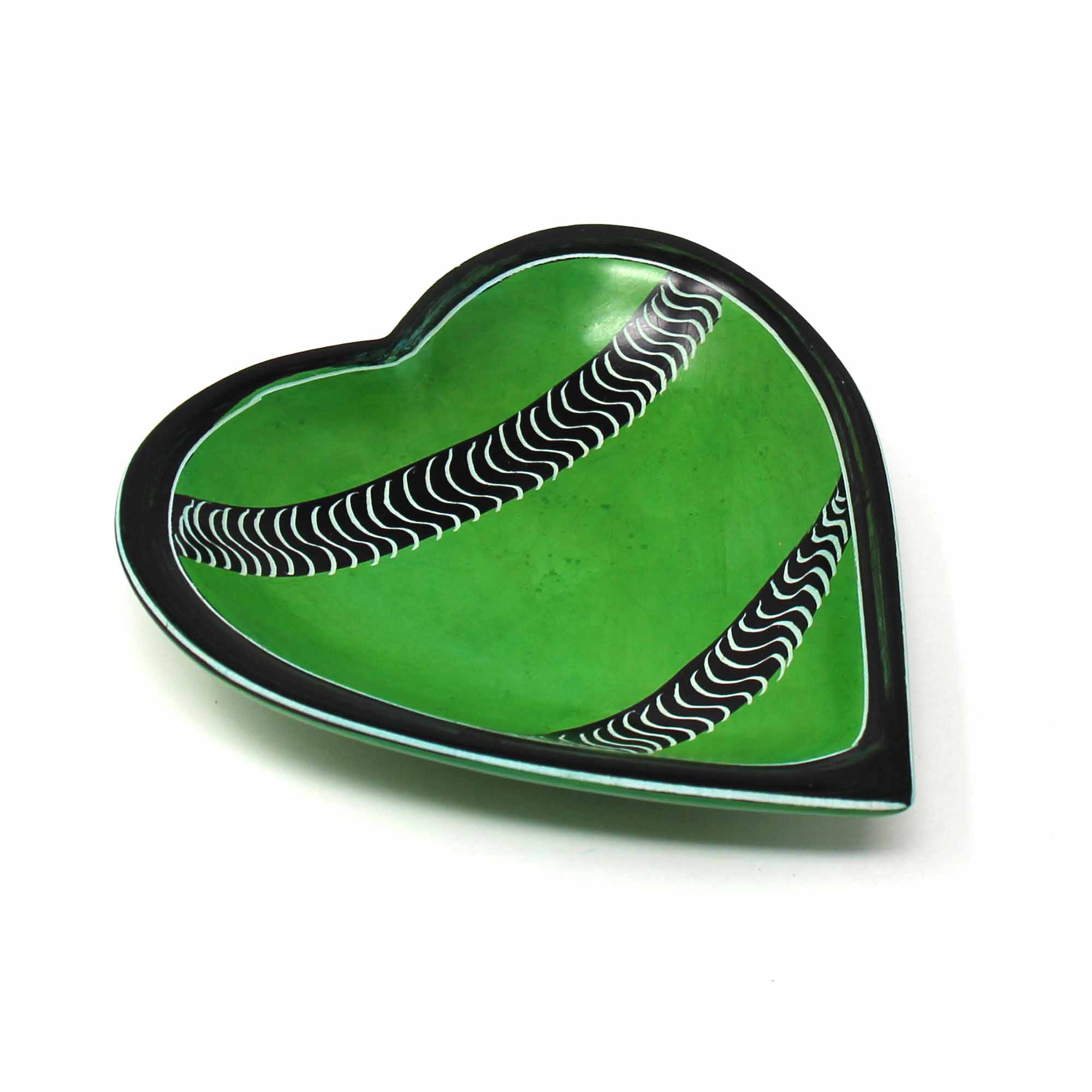 Soapstone Heart Bowl - Medium Green