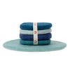 Handcrafted Felt Macaroon Trivet & Coaster Gift Set in Tidepool Blue