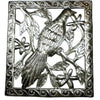 Single Bird Ringed Haitian Steel Drum Square Wall Art, 11" x 12"