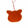 Sleeping Fox Handmade Felt Ornaments, Set of 2