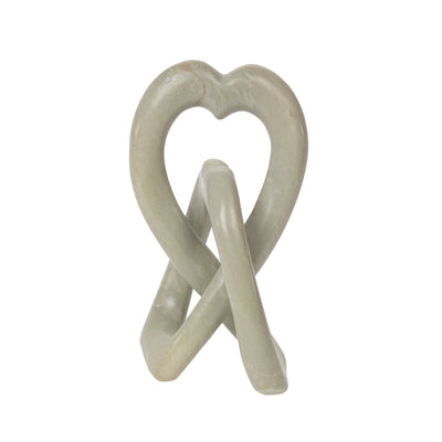 Soapstone Heart Design Eternal Love Knot Sculpture