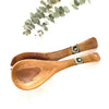 Small Olive Serving Set with inlaid Bone Handles 8 inch