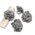 Steel Grey Zinnia Napkin Rings, Set of Four