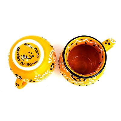 Encantada Handmade Pottery, Set of 2 Mugs, Mango - 12 oz.