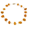 Floating Stone & Maasai Bead Necklace, Rust