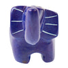 Soapstone Elephant - Medium - Dark Blue