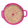 Nested Baskets in Natural with Pink Accents, Set of 3
