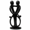 Soapstone Family 2 Parents 3 Children 10 inch- Painted Black
