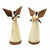 Set of Two 5.5in Standing Sisal Angels - Musical