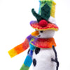 Snowman and Rainbow Heart Handmade Felt Ornaments, Set of 2