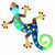 13 inch Painted Metal Drum Art Gecko - Florida Design