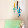 Blue Mermaid Felt Nursery Mobile