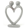 Soapstone Lover's Heart Sculpture in White