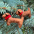 Dachshund Dog Handmade Felt Ornaments, Set of 2