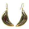 Brass and Copper Slice Earrings
