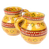Encantada Handmade Pottery Set of 2 Beaker Mugs, Red