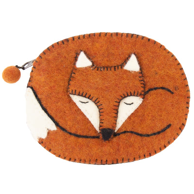 Fox Handmade Felt Coin Purse