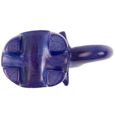 Soapstone Elephant - Medium - Dark Blue