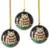 Handpainted Ornament Cat - Pack of 3