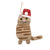 Handcrafted Felt Ginger Tabby Santa Cat Felt Ornament