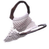 Macrame Bag with Arched Wooden Handle, Unlined Interior