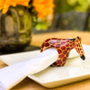 Mahogany Giraffe Napkin Rings