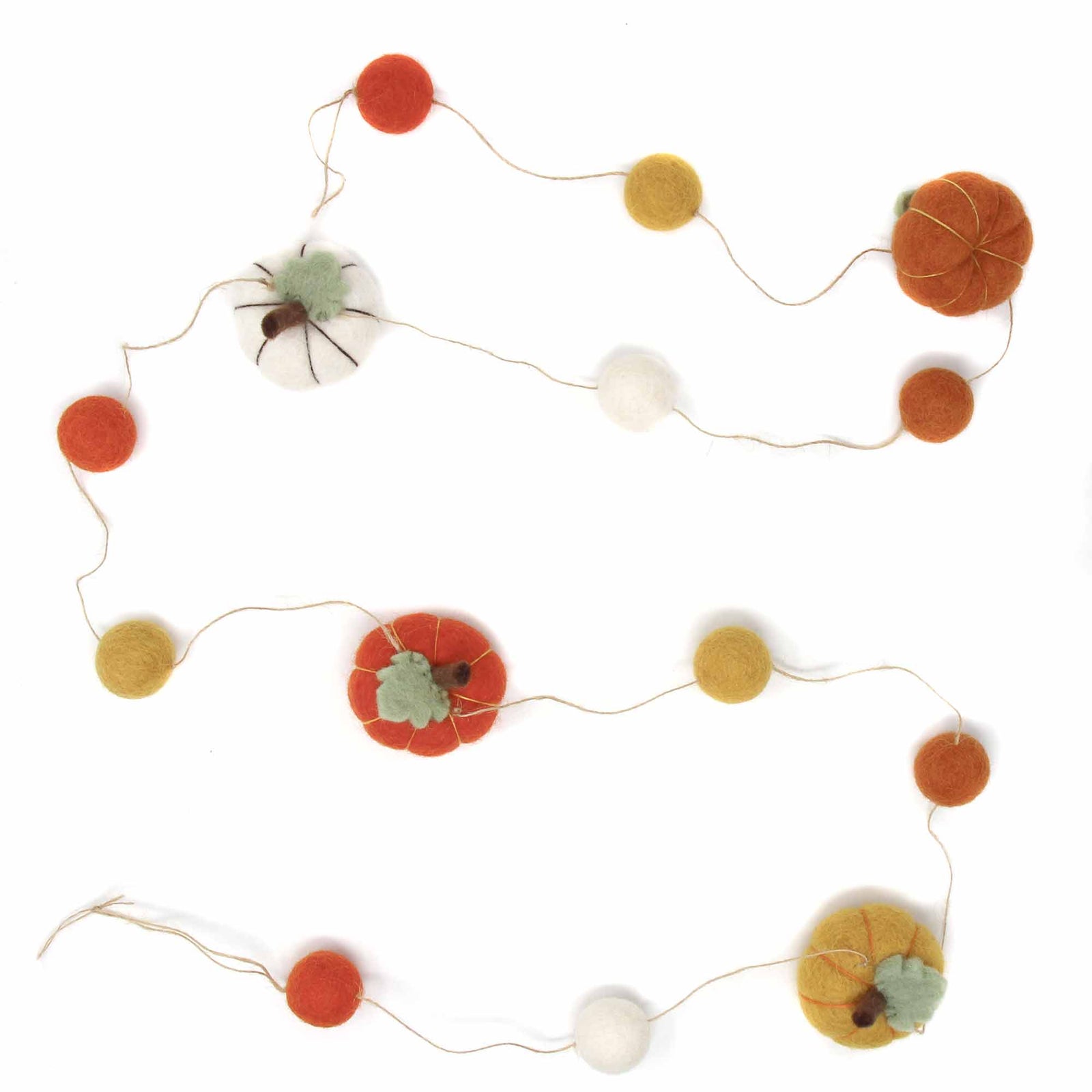 Hand Felted Garland: Pumpkins