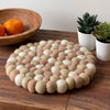 Felt Ball Trivet: Round, Desert Sands