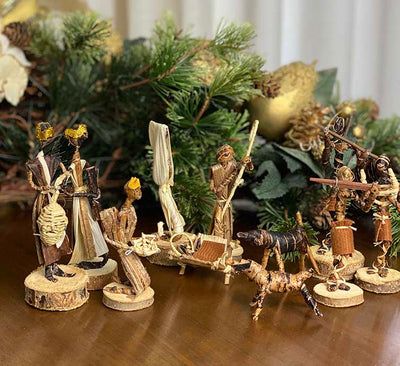 Banana Fiber Nativity Set