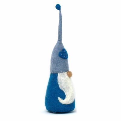 Handmade Felt Winter Blues Gnome Trio Set
